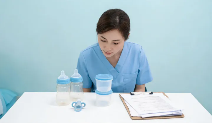 Medela care advisor reviewing baby feeding products